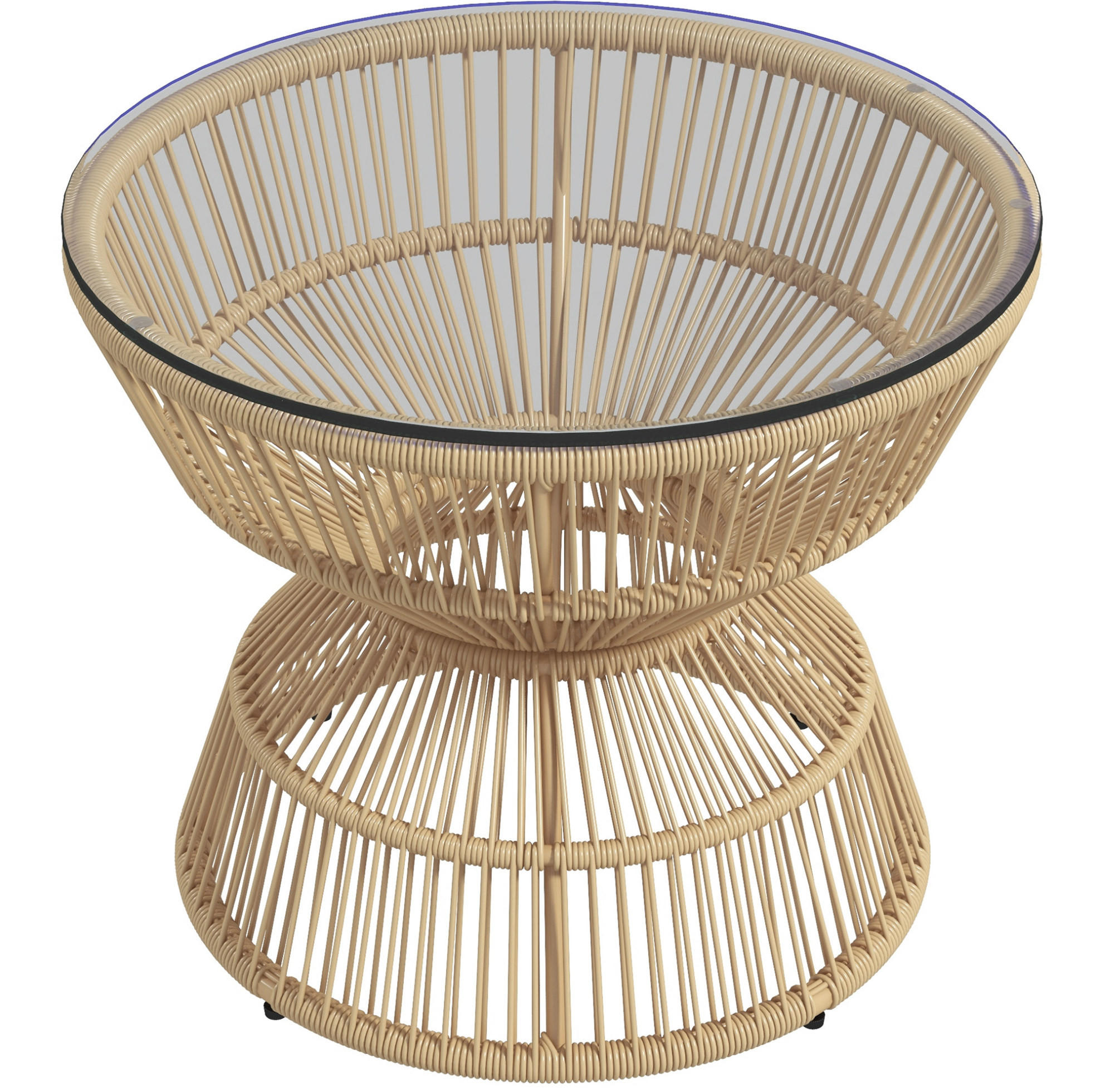 LOUNGETISCH 60/60/50 cm Naturholz aus Glas im Boho-Stil - Naturfarben, Glas (60/60/50cm) - OKMYHOME