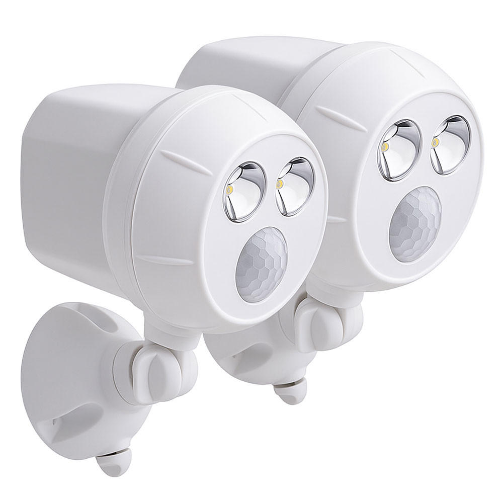 LED AUSSEN-WANDLEUCHTE Weiß Kunststoff 2er Set - Weiß, Kunststoff (11.5/16.5/9.5cm)