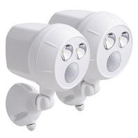 LED AUSSEN-WANDLEUCHTE Weiß Kunststoff 2er Set - Weiß, Kunststoff (11.5/16.5/9.5cm)