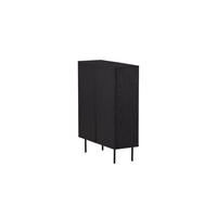 SIDEBOARD BJORKON Schwarz 80x30x103 cm - Schwarz, Holzwerkstoff (80/103/30cm) - FURNLUX