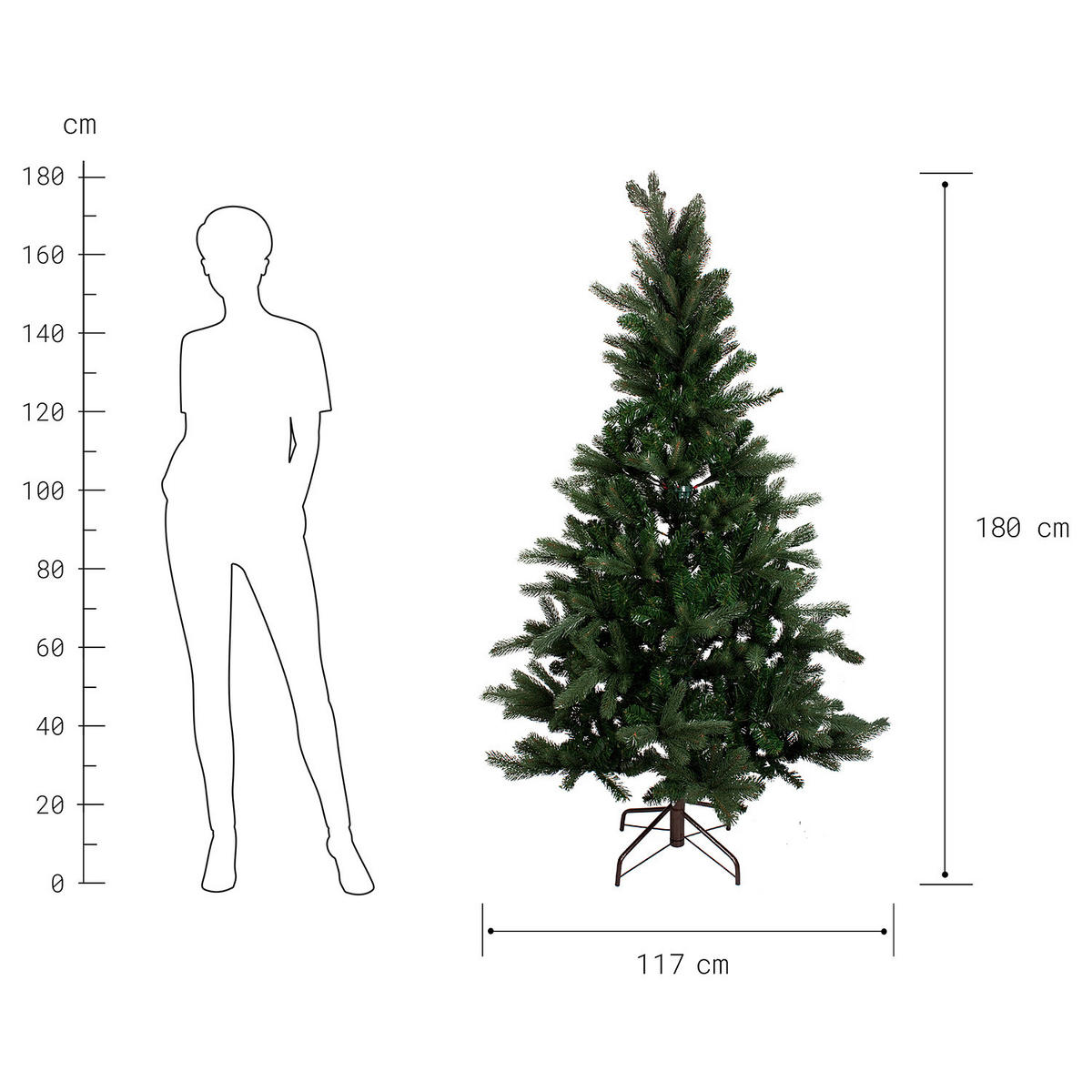 WEIHNACHTSBAUM Tree Of The Month - Weiß, Metall (180cm) - Butlers