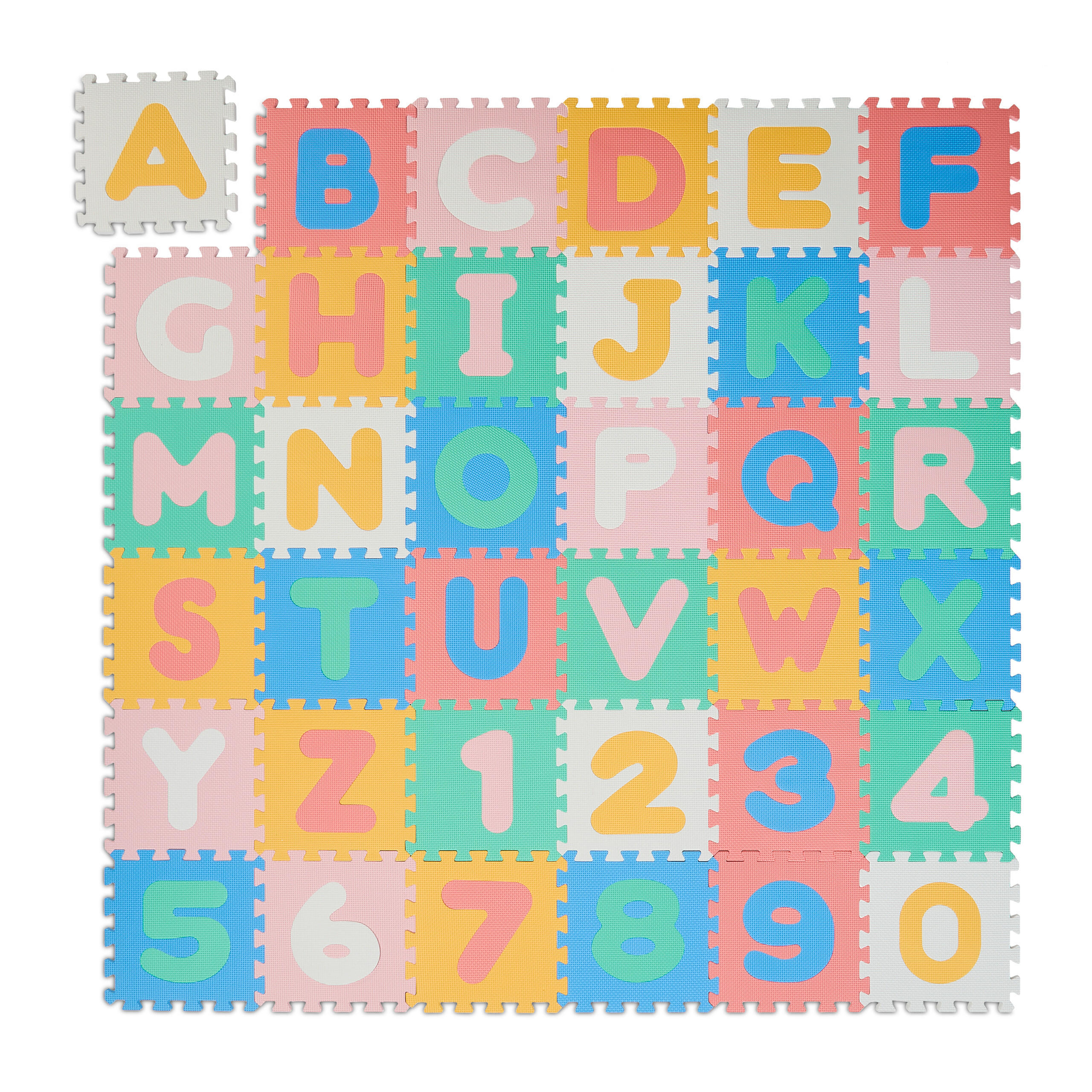 36TLG.PUZZLEMATTE - Multicolor, Textil (30/30cm) - Relaxdays