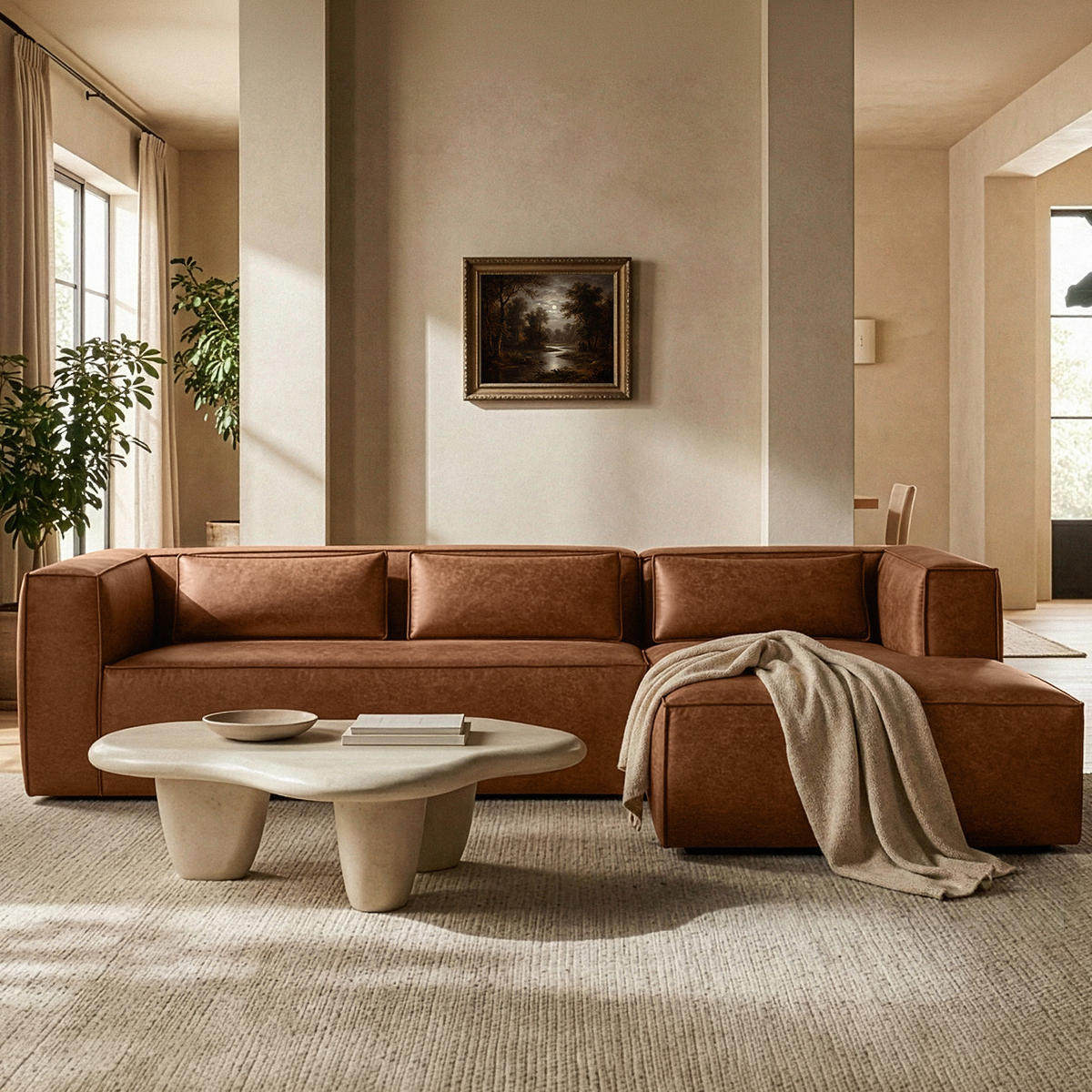 ECKSOFA RECHTS FEROX, Rot - Rot, Holz/Holzwerkstoff (300/175cm) - KONSIMO®