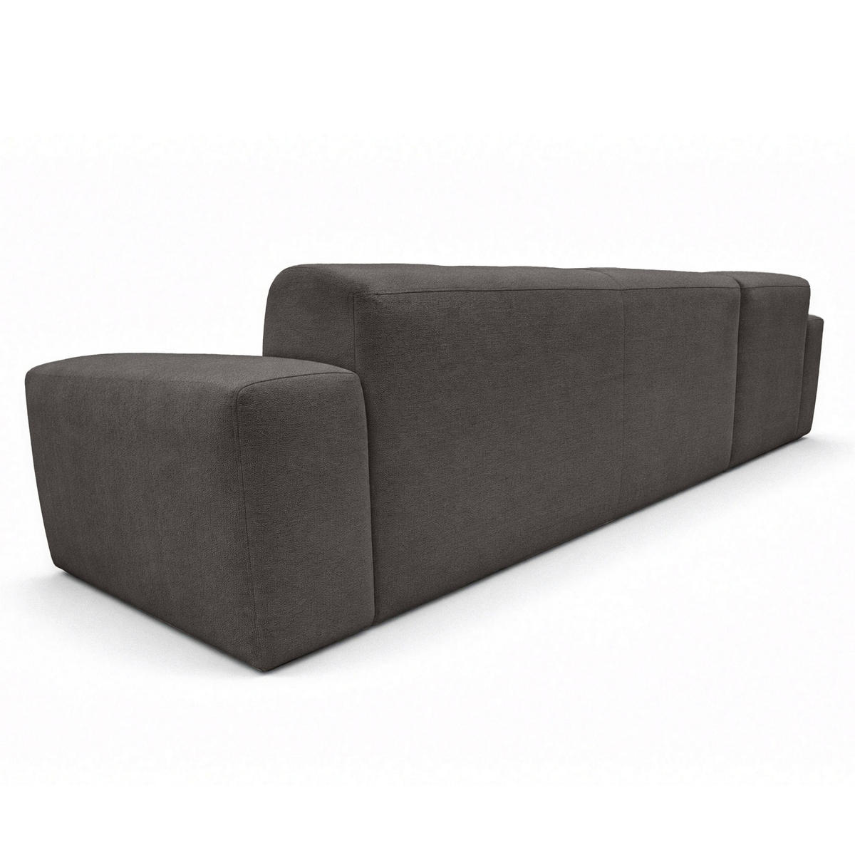 ECKSOFA L Form Corlu Dunkelgrau 310/165/78 cm – stilvolle kleine Eckcouch Links - Dunkelgrau/Schwarz, Kunststoff/Textil (310/165cm) - AX Living