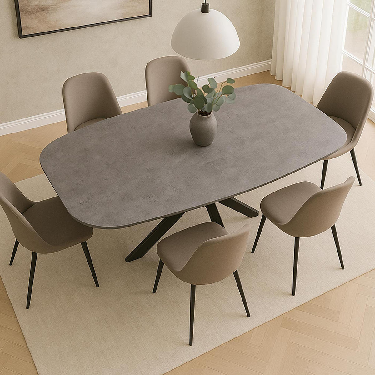 ESSZIMMERTISCH oval Grau - Grau, Holzwerkstoff (100/200/77cm) - MCW