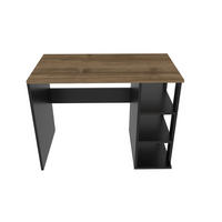 COMPUTERTISCH Schwarz Polina Nussbaum - Robinienfarben, Holzwerkstoff (60/115/12cm) - Decorotika