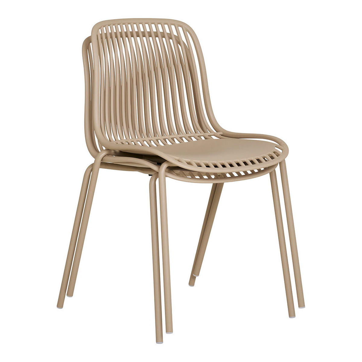 GARTENSTUHL, Branson, Stühle Sandfarben, Metall, 47 x 55 x 82 cm - Sandfarben, Metall (47/82/55cm) - ebuy24