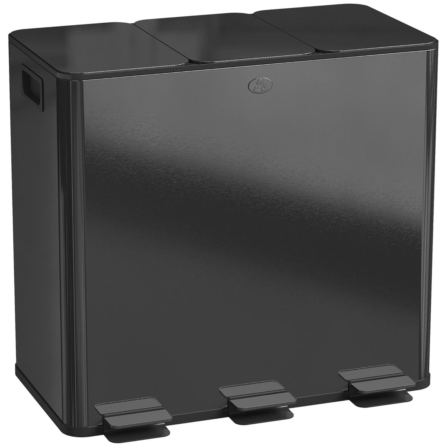 Rolipo Mülltrennsystem Schwarz 36.6x56.7x61.9 cm
