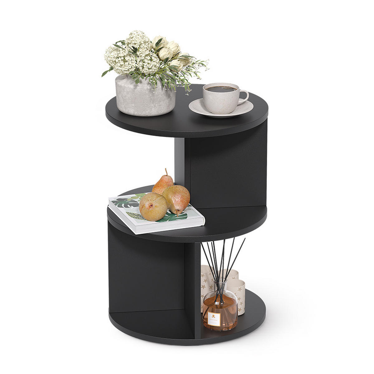 BEISTELLTISCH Trino, Schwarz, 40 x 40 cm - Schwarz, Holzwerkstoff (40/40/55cm) - Vicco