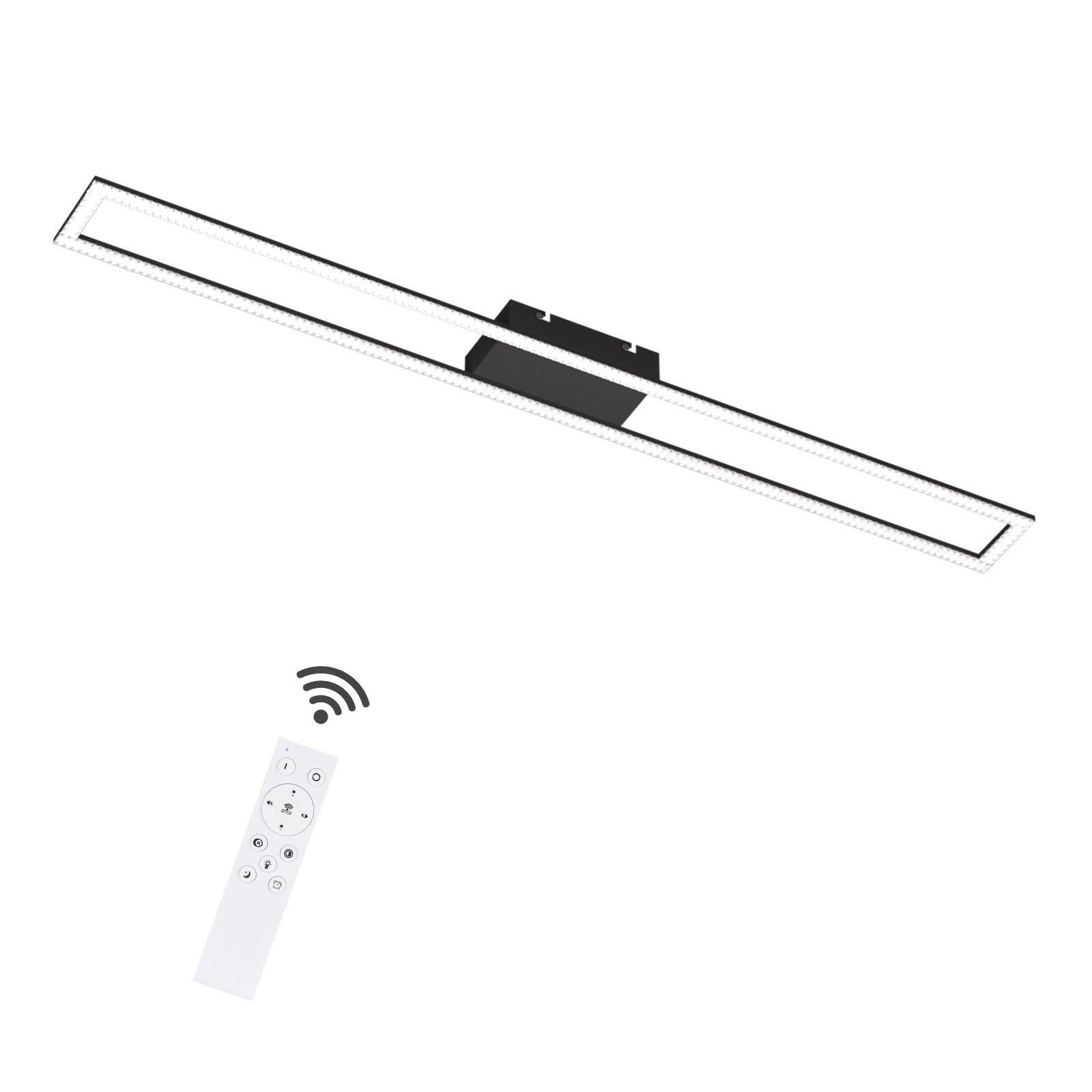 LED-DECKENLEUCHTE Helga 108/11/5 cm - Schwarz, Metall (108/11/5cm) - Nettlife