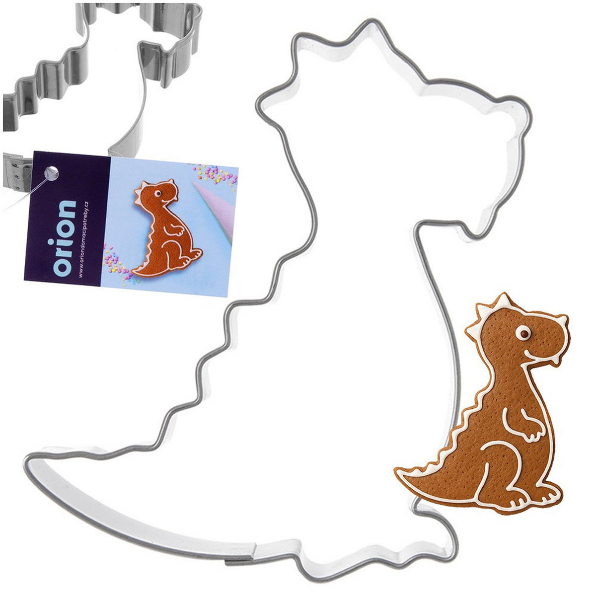 AUSSTECHFORM Dinosaurier 6,5 cm Silber - Silberfarben, Metall (4.3/1.5/7cm) - Orion 