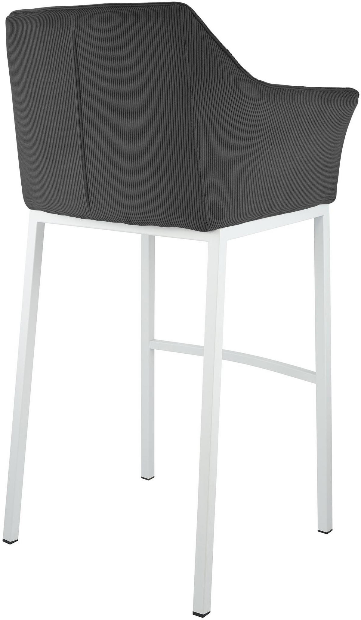 BARHOCKER Metall Dunkelgrau - Dunkelgrau/Weiß, Metall (64/110/48cm) - CLP