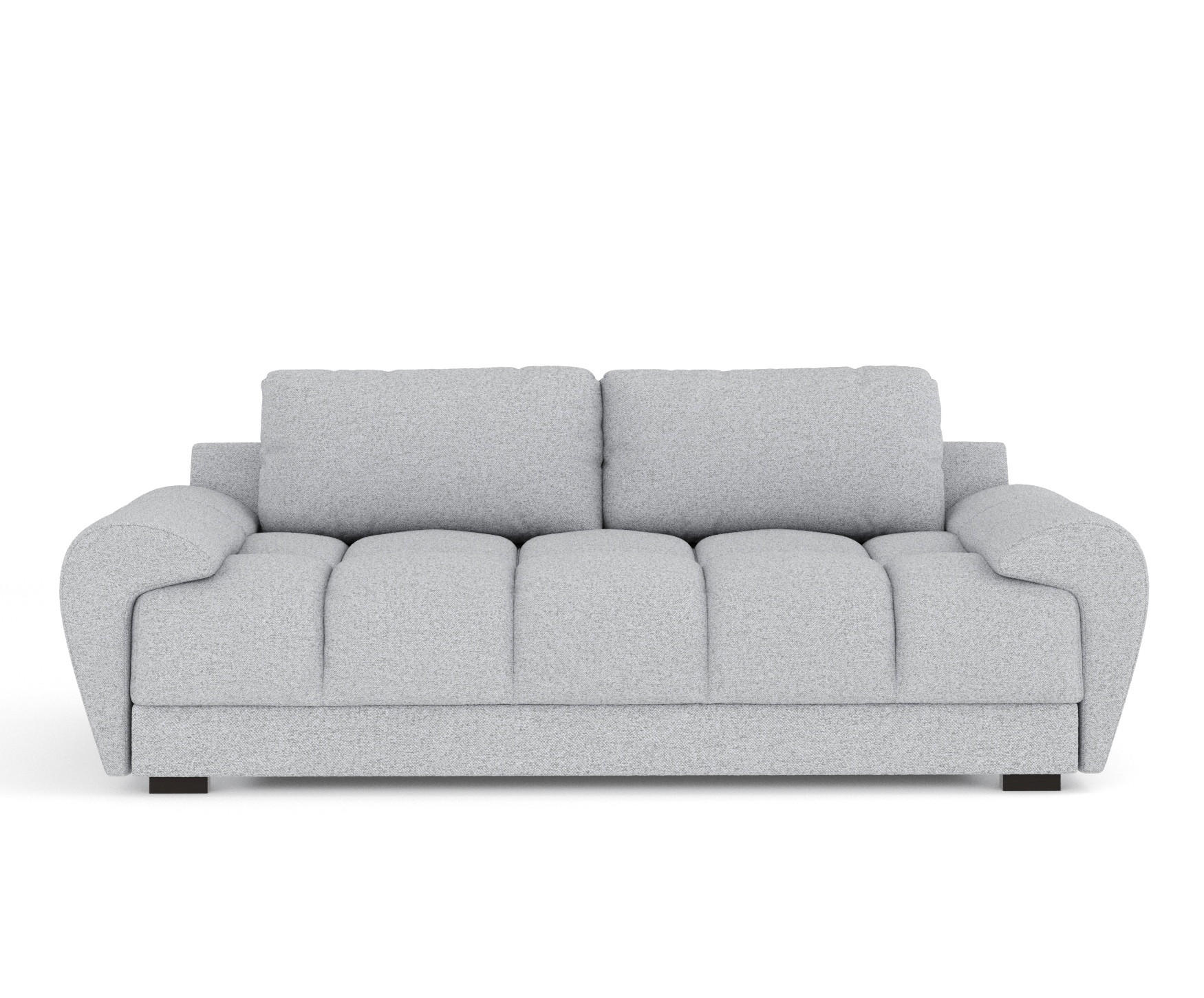 3-SITZER SOFA Peebles Hellgrau Webstoff - Hellgrau/Schwarz, Holz/Holzwerkstoff (244/90/101cm) - Maison de Reve