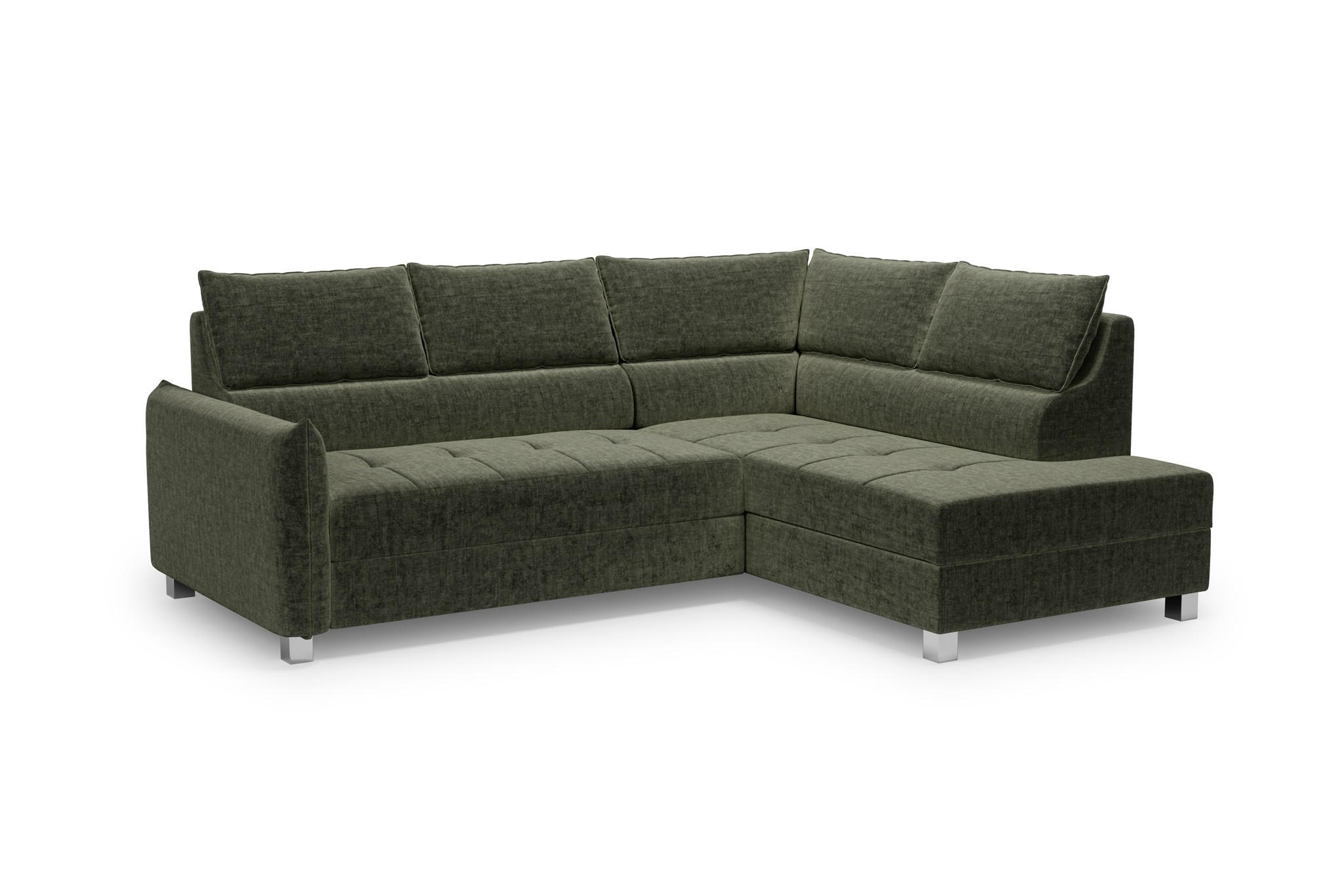 ECKSOFA Marno - Grün, Holzwerkstoff/Textil (260/200cm) - Fun Möbel