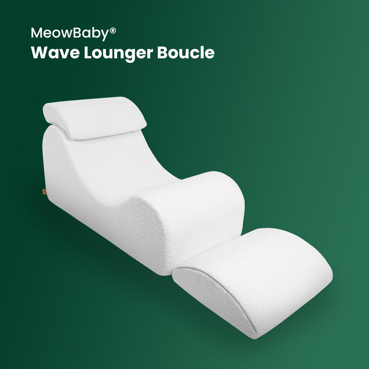 WELLENLIEGE aus Schaumstoff für Kinder, Boucle, Weiß - Weiß, Textil (60/55/120cm) - MeowBaby