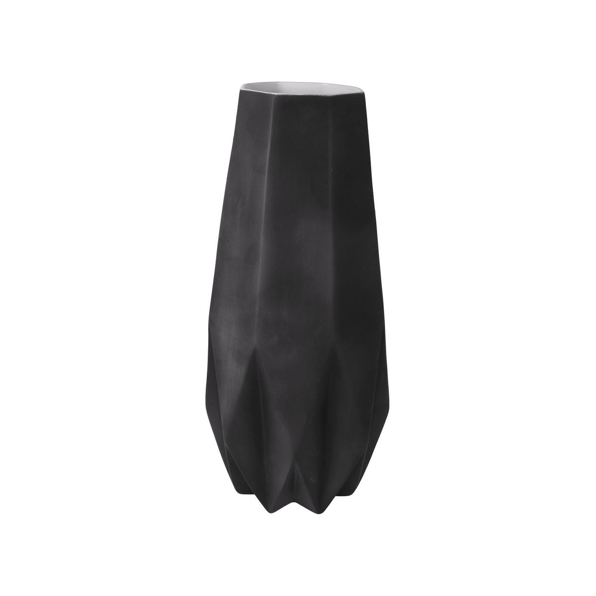 VASE Polygono Star, Biskuit-Porzellan, Grau, 33.5 cm - Grau, Keramik (33.5cm) - Goebel