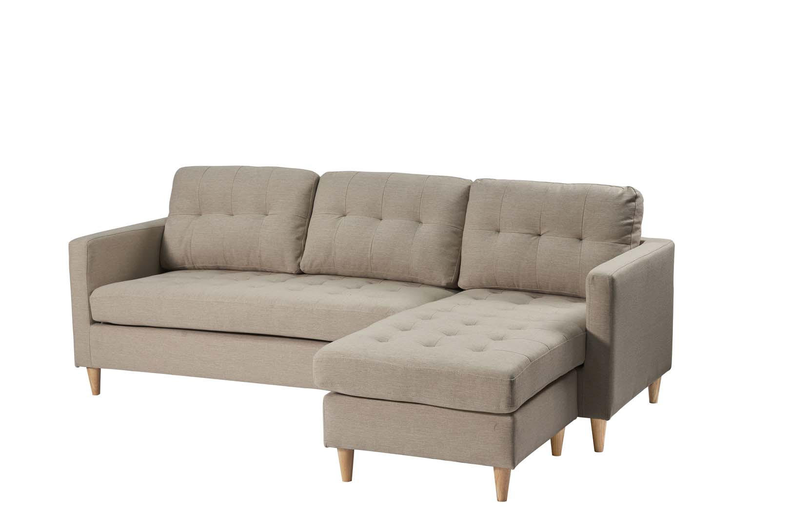 ECKSOFA sandfarben - Sandfarben, Textil (219/151cm) - ebuy24