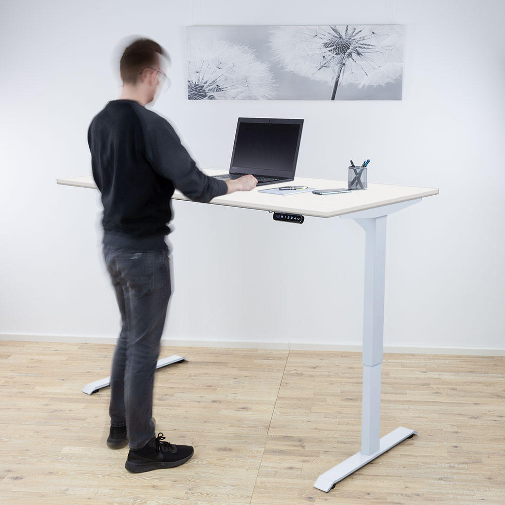 Thumbnail - Schaff Schreibtisch, Weiß, Metall, 120x70x80 cm, Arbeitszimmer, Schreibtische, Bürotische