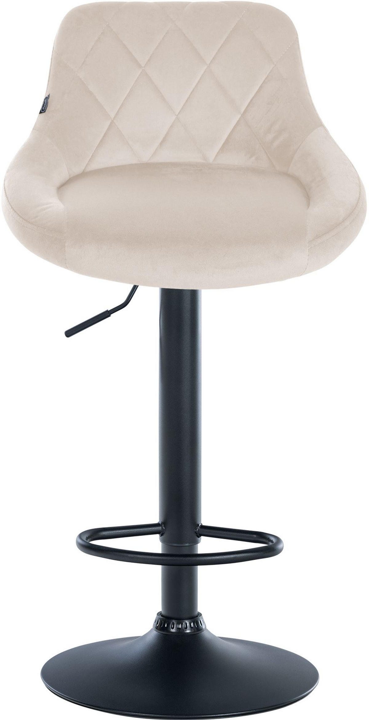 BARHOCKER Stoff creme - Creme/Schwarz, Textil/Metall (46/83/49cm) - CLP