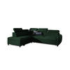 ECKSOFA Schlafsofa Anton In Esito - Dunkelgrün, Holzwerkstoff/Textil (265/205cm) - Fun Möbel