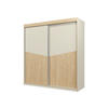 SCHIEBETÜRENSCHRANK Aston 01 - Eichefarben/Beige, Holzwerkstoff (200/215/65cm) - MIRJAN24