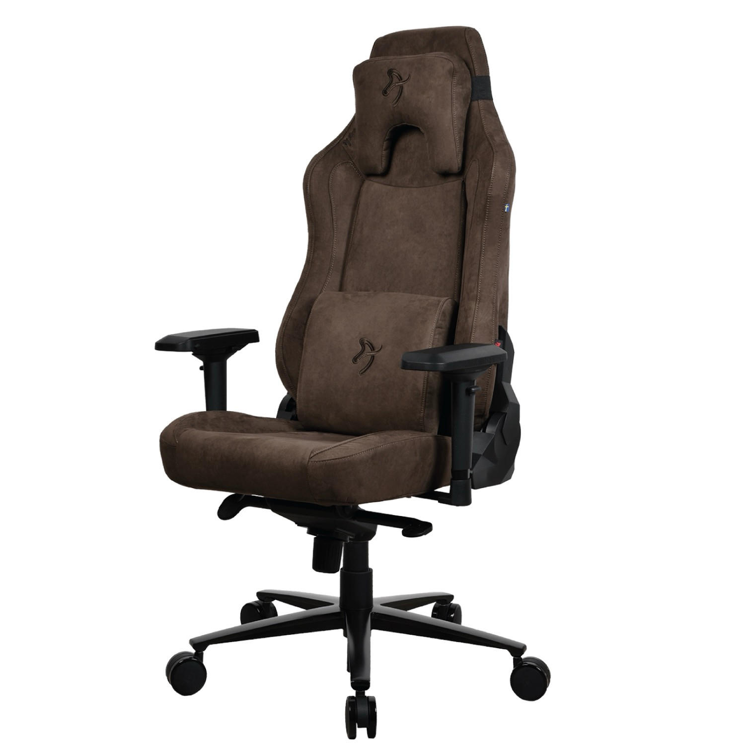 GAMINGSTUHL Vernazza Supersoft™ Stoff Braun - Schwarz/Braun, Textil/Metall (68/135/50cm) - Arozzi