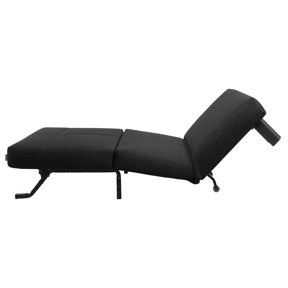FALTSESSEL Kalomira Bezug Flachgewebe Metall schwarz / schwarz - Schwarz, Kunststoff (100/85/85cm) - 58aufmkessel