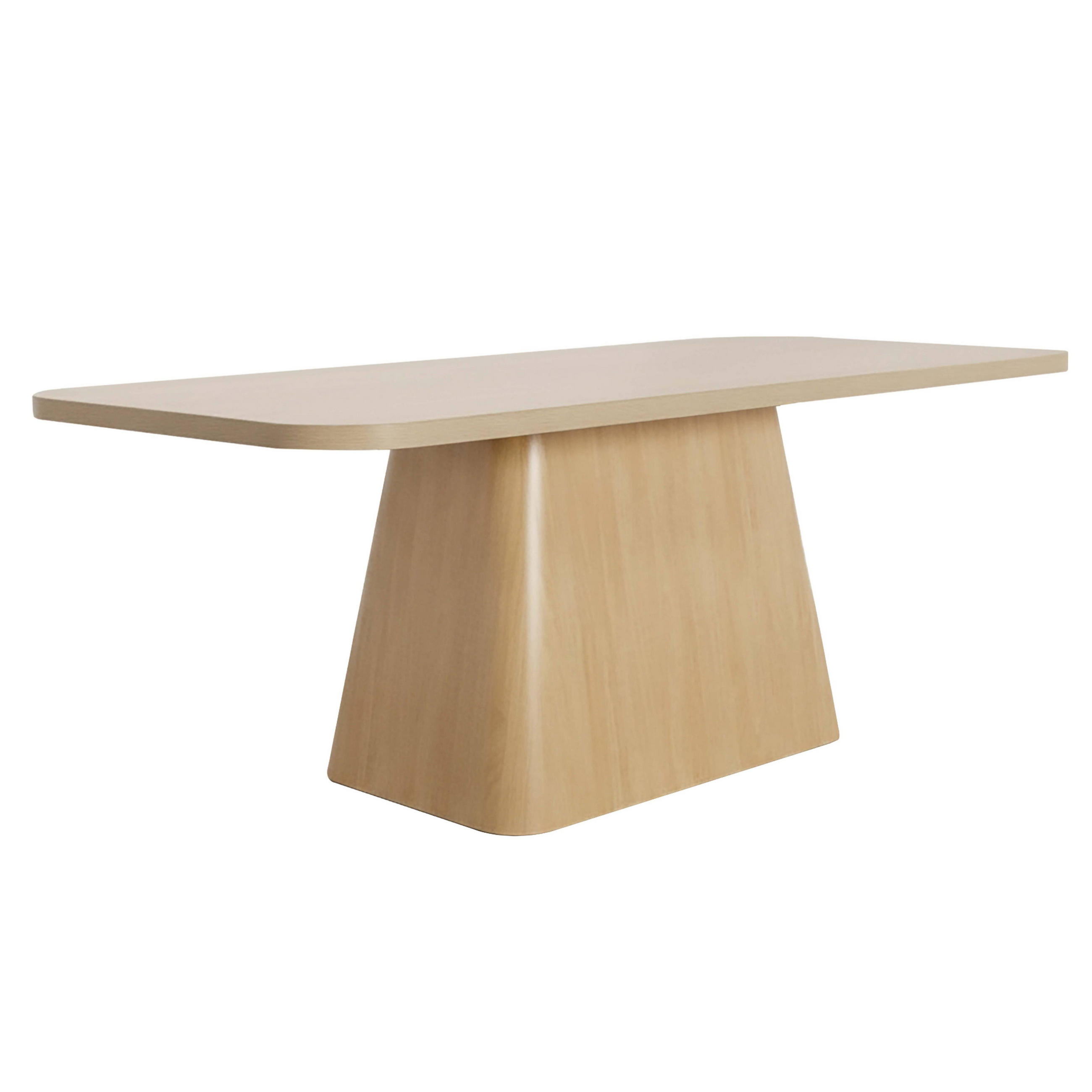 ESSTISCH, helles Holzeffekt - Beige, Holz (90/180/75cm) - Oviala