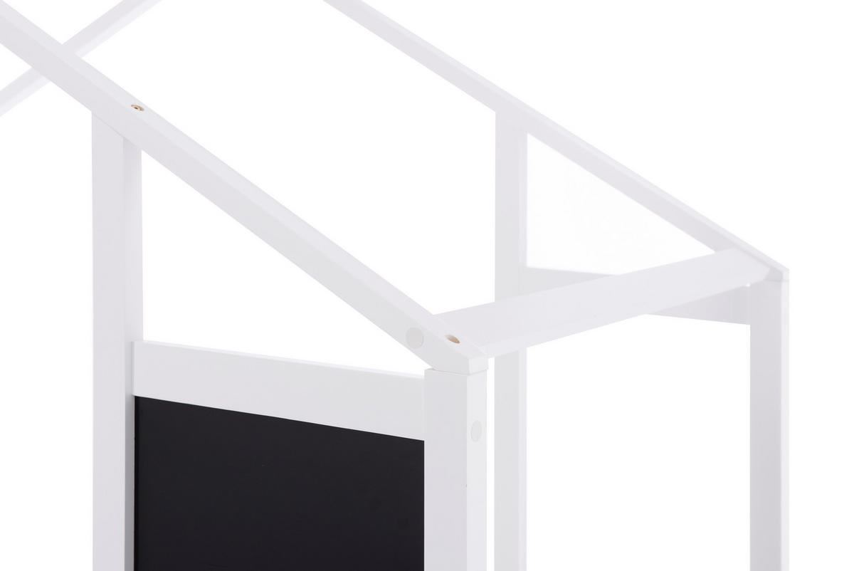 HAUSBETT 90x200 cm in Weiß Massivholz - Weiß, Holz (90/200cm) - Urban Meuble