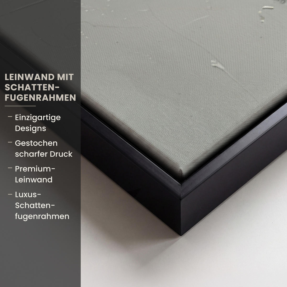 LEINWAND Bilder mit Rahmen - Moderne Kunst - Orange - Grau - Abstrakt - 90x60 - Hellgrau, Textil (90/60cm) - MuchoWow