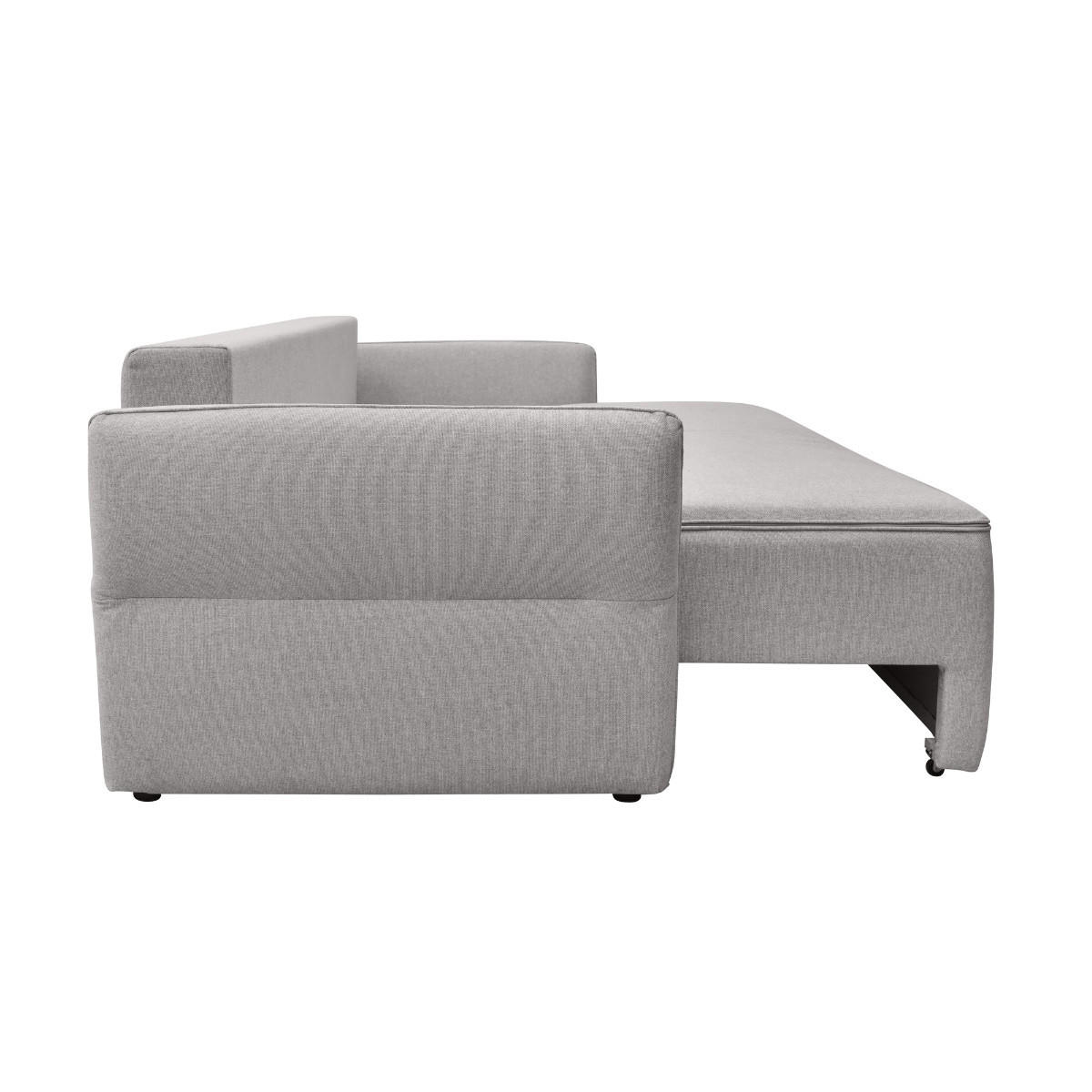 SCHLAFSOFA 3-sitzer aus stoff - lagos 238/96/90 cm - Grau, Textil (96/90/238cm) - Calicosy