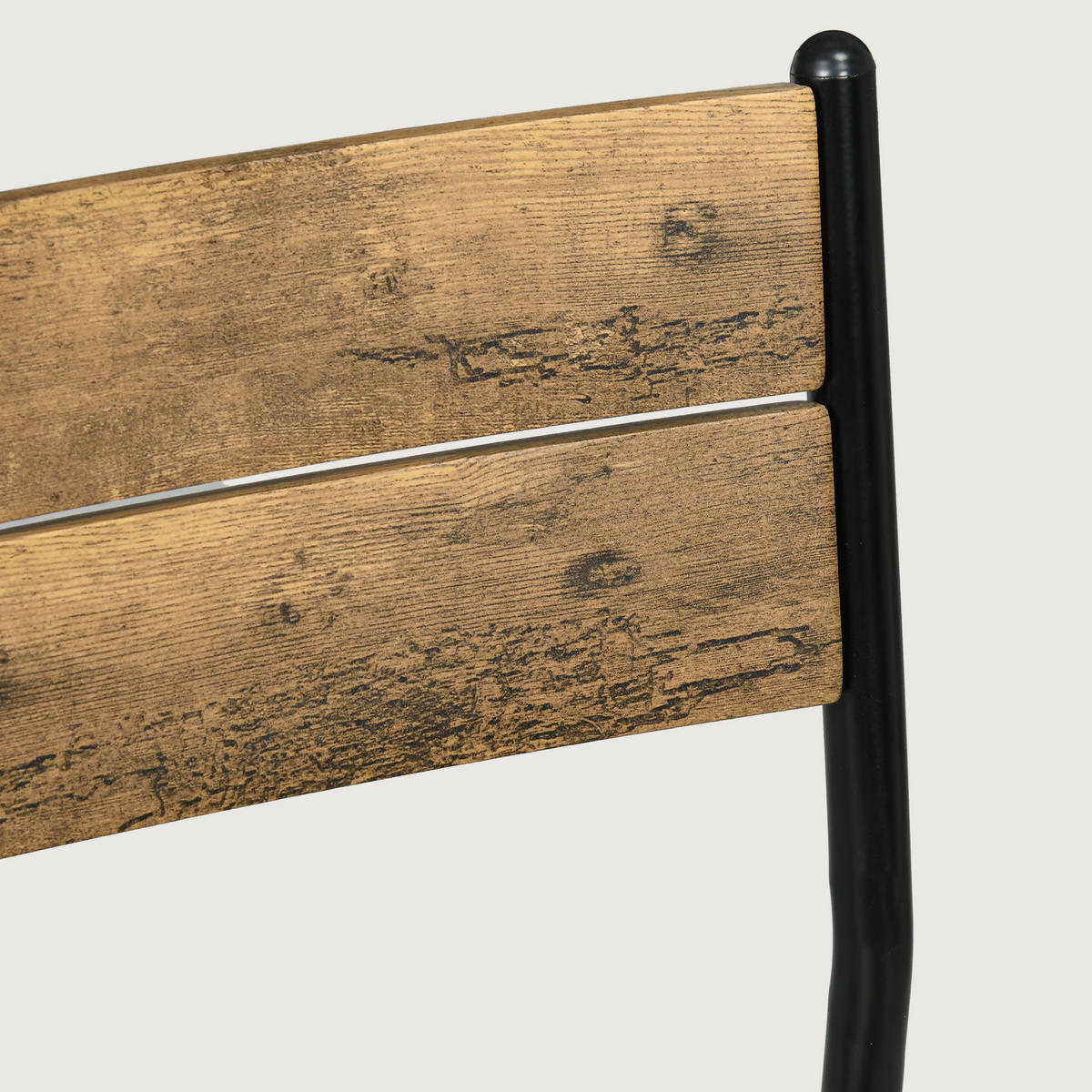 ESSTISCH-SET DE-18582 2 Stühle unterstellbar Rustikal - Braun, Holzwerkstoff (60/76/60cm) - ComfortXL