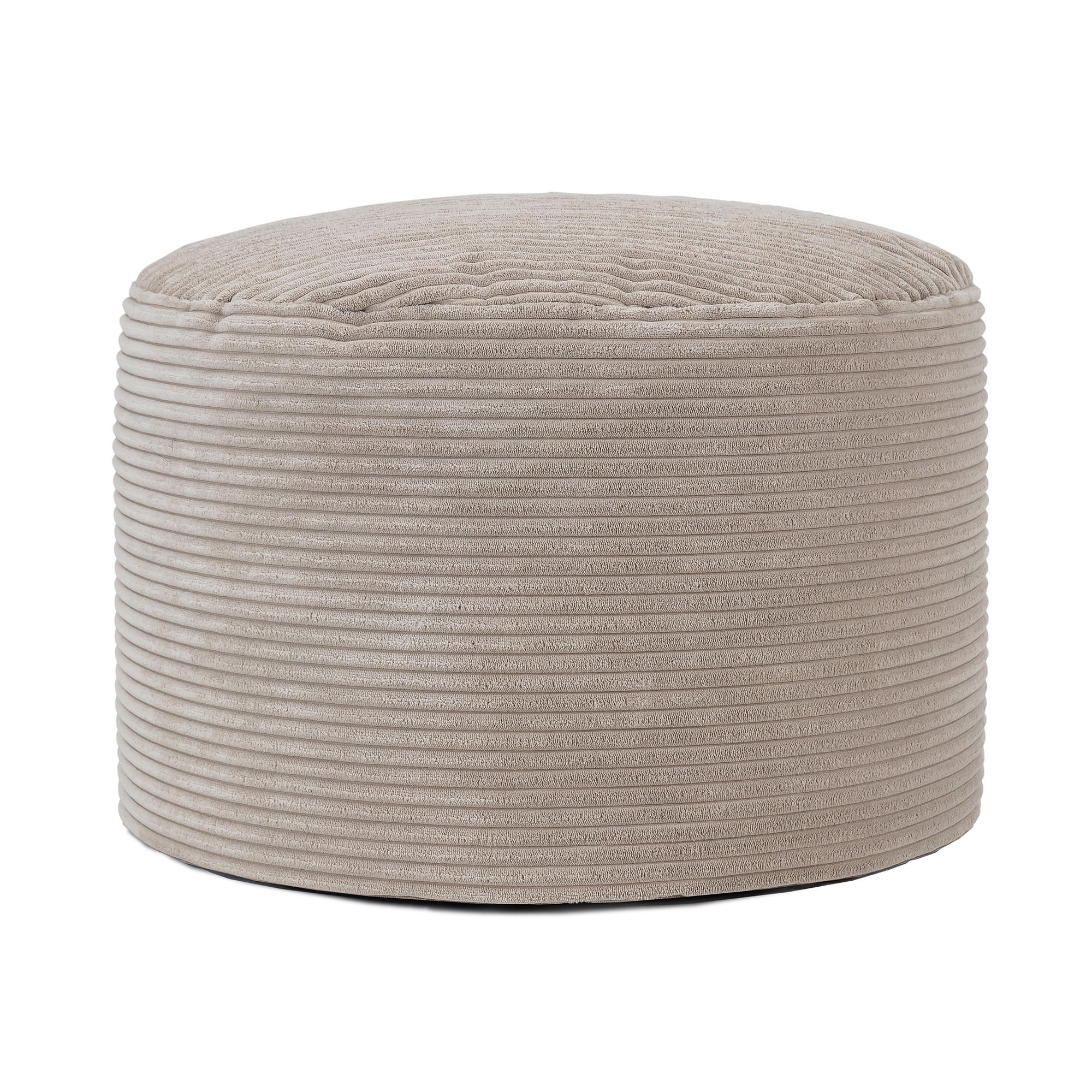 SITZPOUF Rund Milano - Beige, Textil (55/35/55cm) - icon
