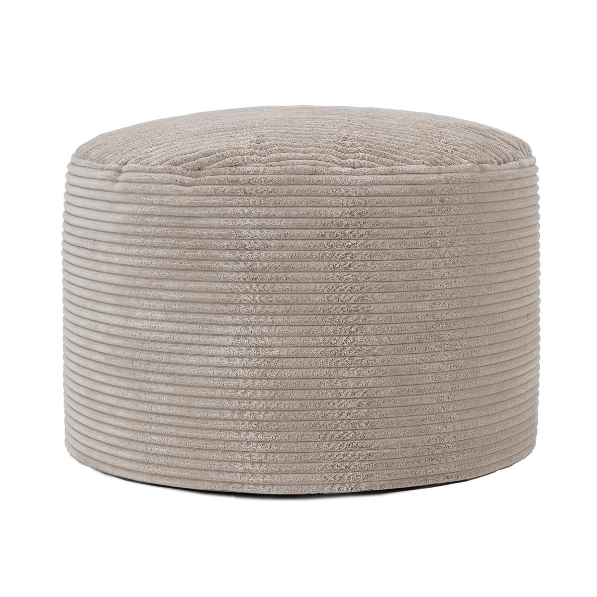 SITZPOUF Rund Milano - Beige, Textil (55/35/55cm) - icon