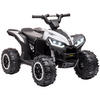 MINI ELEKTRO-QUAD KINDER, Schwarz+Weiß, Kunststoff+ Metall - Weiß, Metall (83/53/55.5cm) - HOMCOM