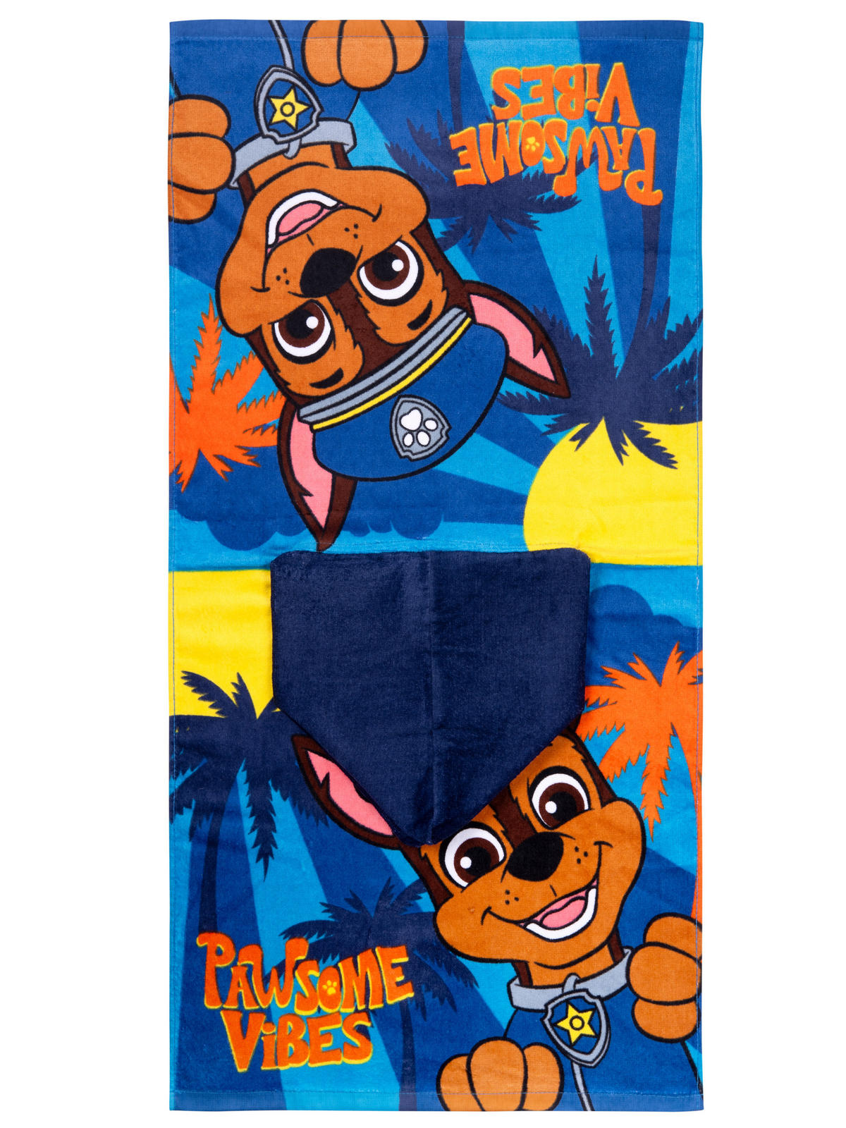 BADEPONCHO Paw Patrol Pawsome Vibes Blau 50 x 100 cm - Blau, Textil (Einheitsgrößenull) - Paw Patrol