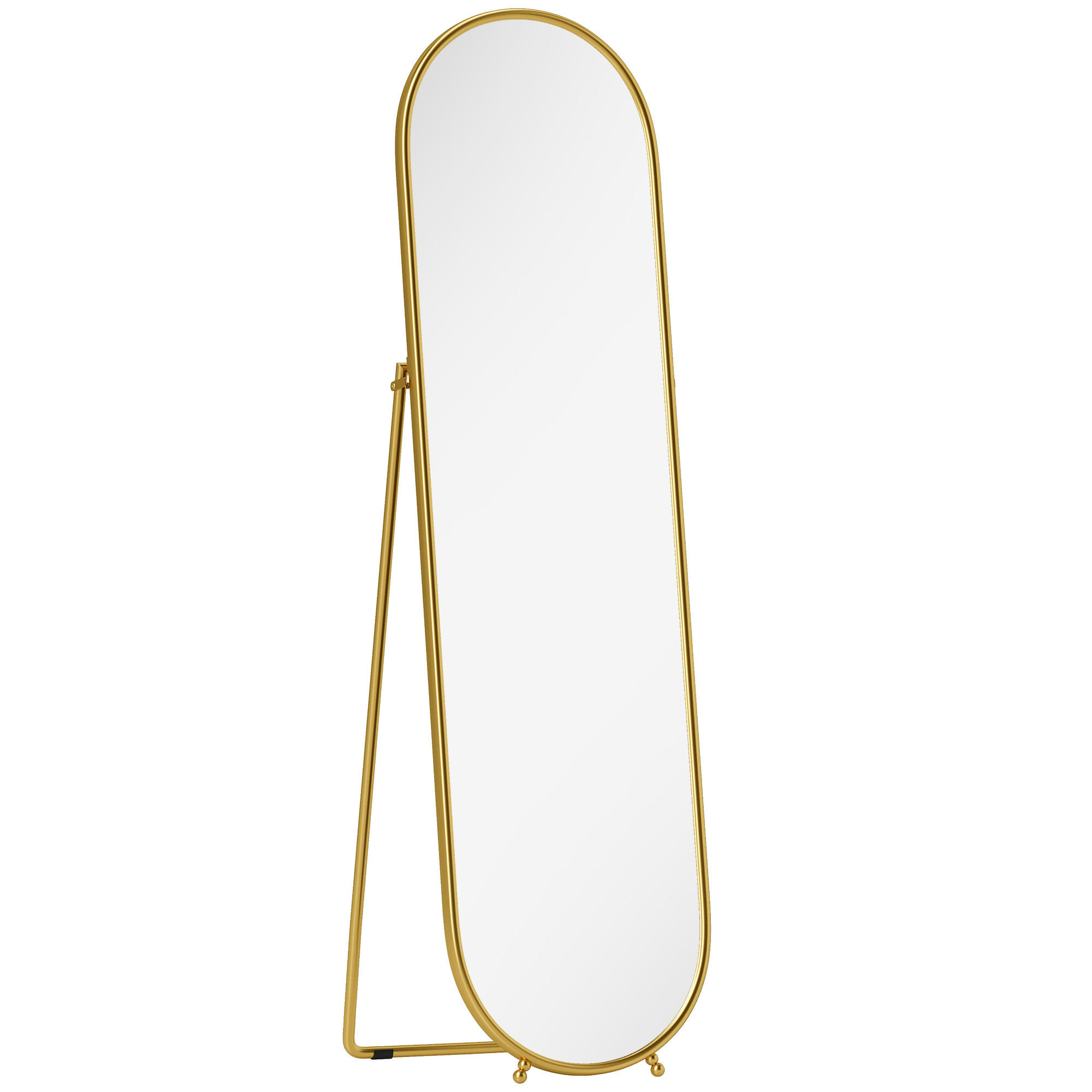 GANZKÖRPERSPIEGEL Metall Glas Gold - Goldfarben, Glas (4/180/50cm) - HOMCOM
