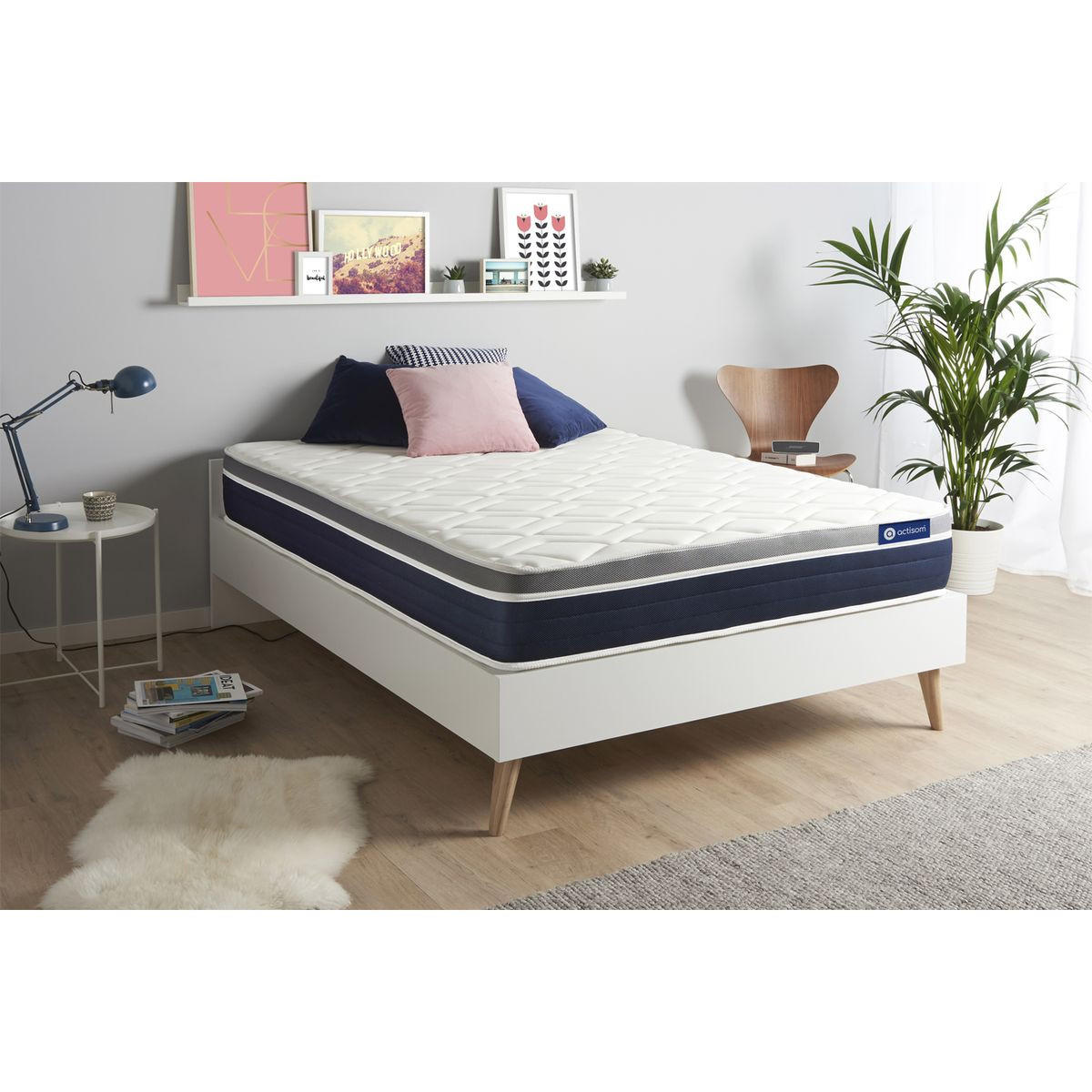MATRATZE Actimemo confort Memory-Schaum 150 x 195 cm h2 - Weiß, Textil (150/195cm) - ACTISOM