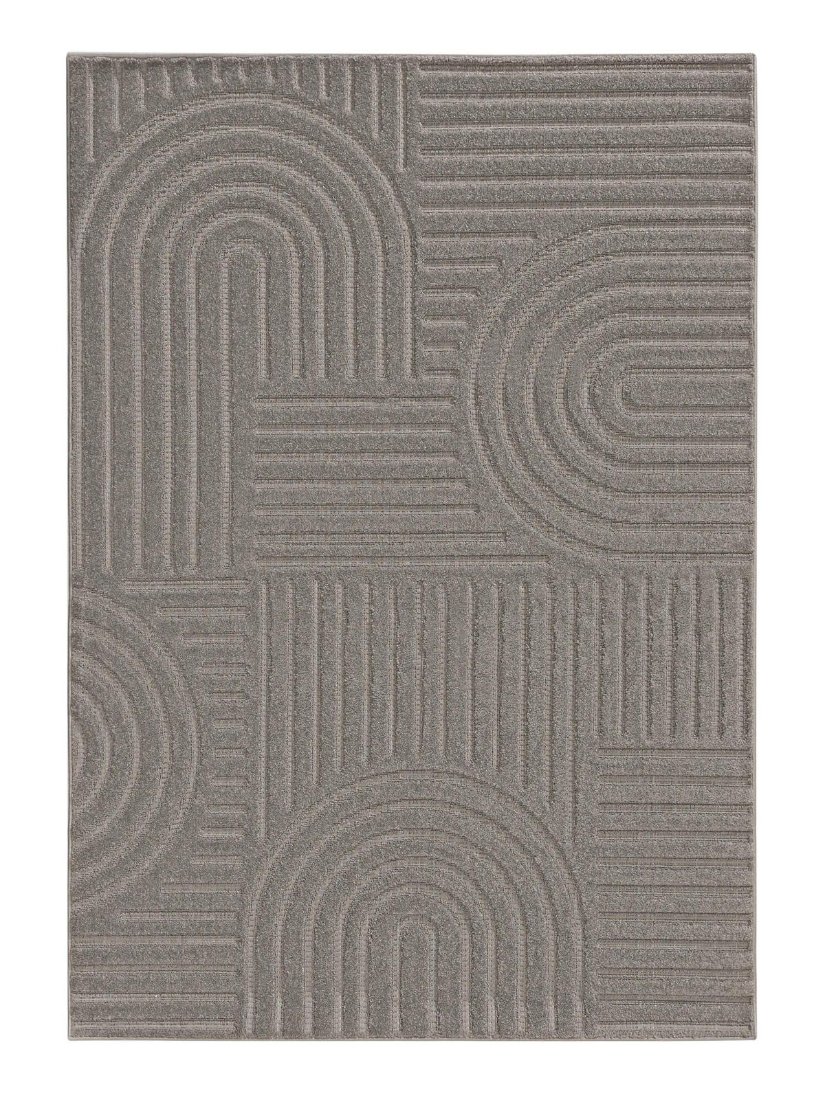 TEPPICH Leo Hellgrau 160x230 cm - Hellgrau, Kunststoff (160/230cm) - benuta