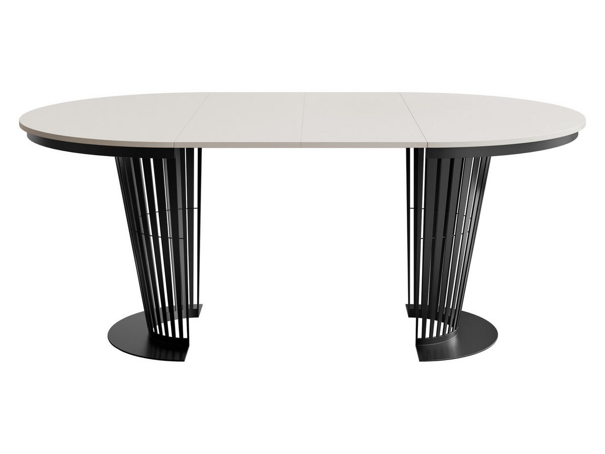 ESSTISCH Elantra 100 - Kaschmir/Schwarz, Holzwerkstoff/Metall (100/100/76cm) - MIRJAN24