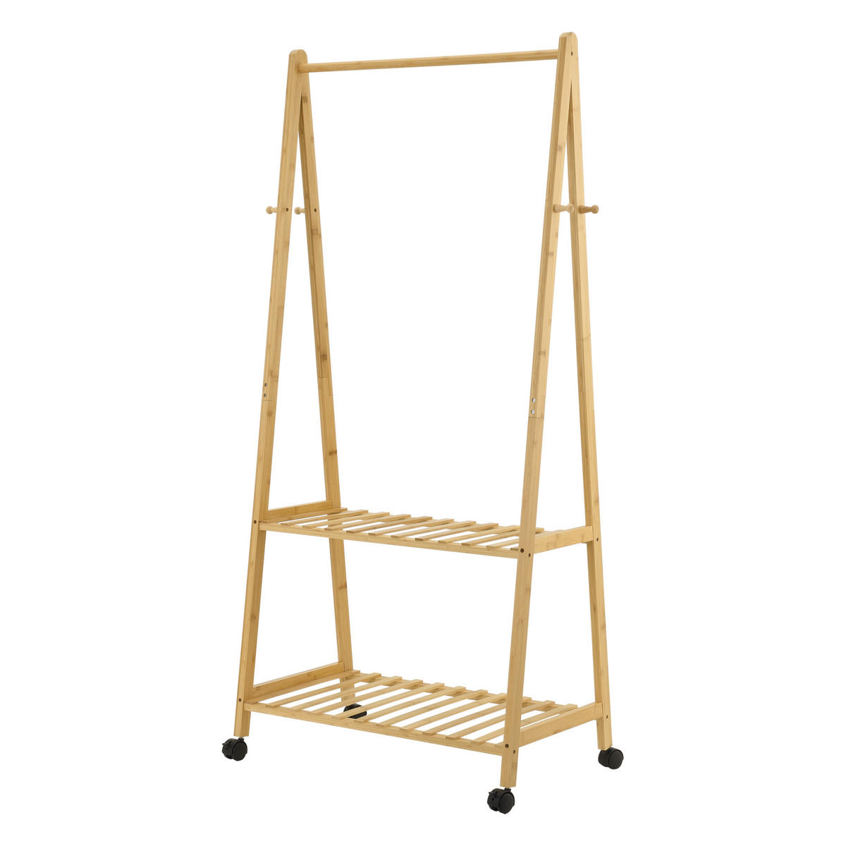 GARDEROBENSTÄNDER Öckerö - Naturfarben, Holz (69.5/152/43cm) - [en.casa]