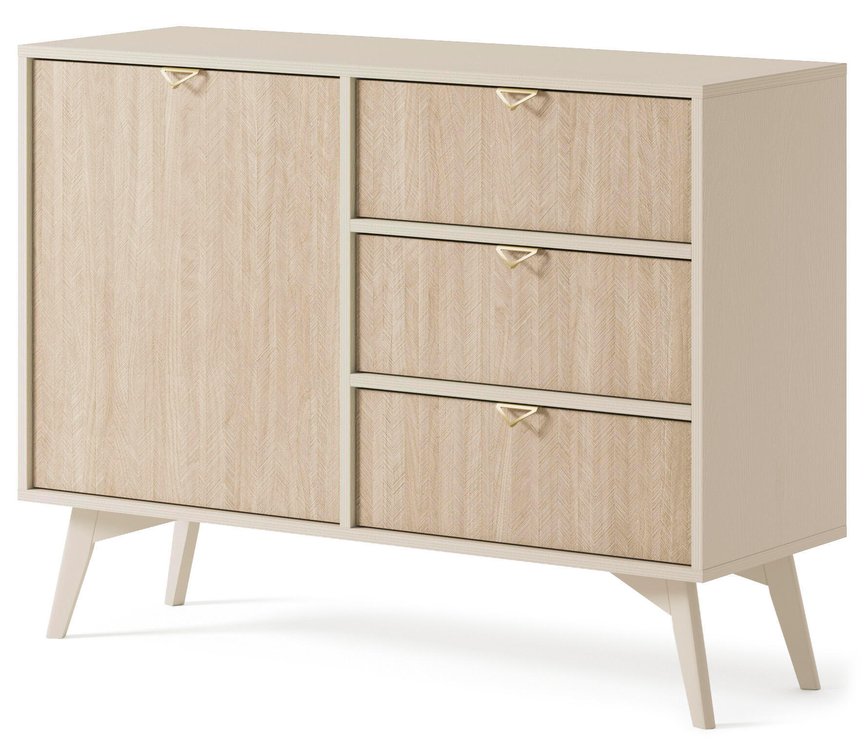 SIDEBOARD FOREST Beige 106x38x80 cm - Beige, Holzwerkstoff (106/80/38cm) - FURNLUX
