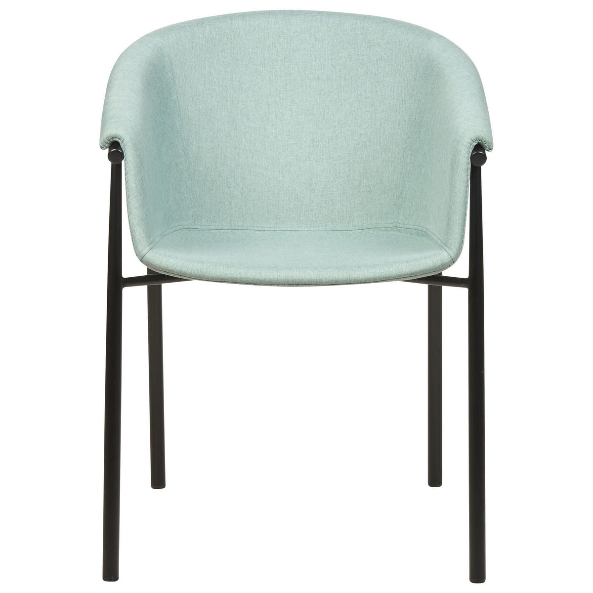 JÍDELNÍ ŽIDLE sada 2 ks mátově zelená/černá Ames - černá/zelená barva, textil (59/80/56cm) - Beliani