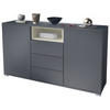 SIDEBOARD Skadu Creme Hochglanz - Creme, Holzwerkstoff (138.5/75.5/35cm) - Vladon