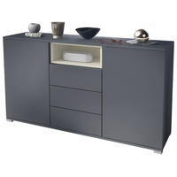 SIDEBOARD Skadu Creme Hochglanz - Creme, Holzwerkstoff (138.5/75.5/35cm) - Vladon