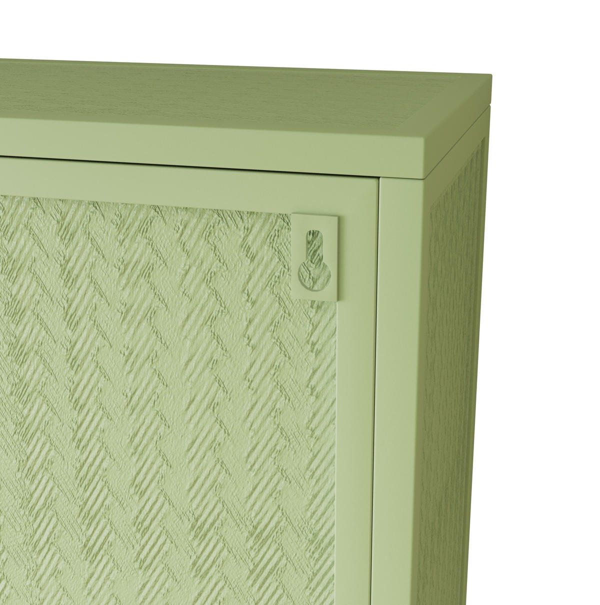 KÜCHENOBERSCHRANK 70 cm aus Metall und Glas mit Geflechtmuster Grün - Grün, Holzwerkstoff (70/60/23cm) - Modenvie