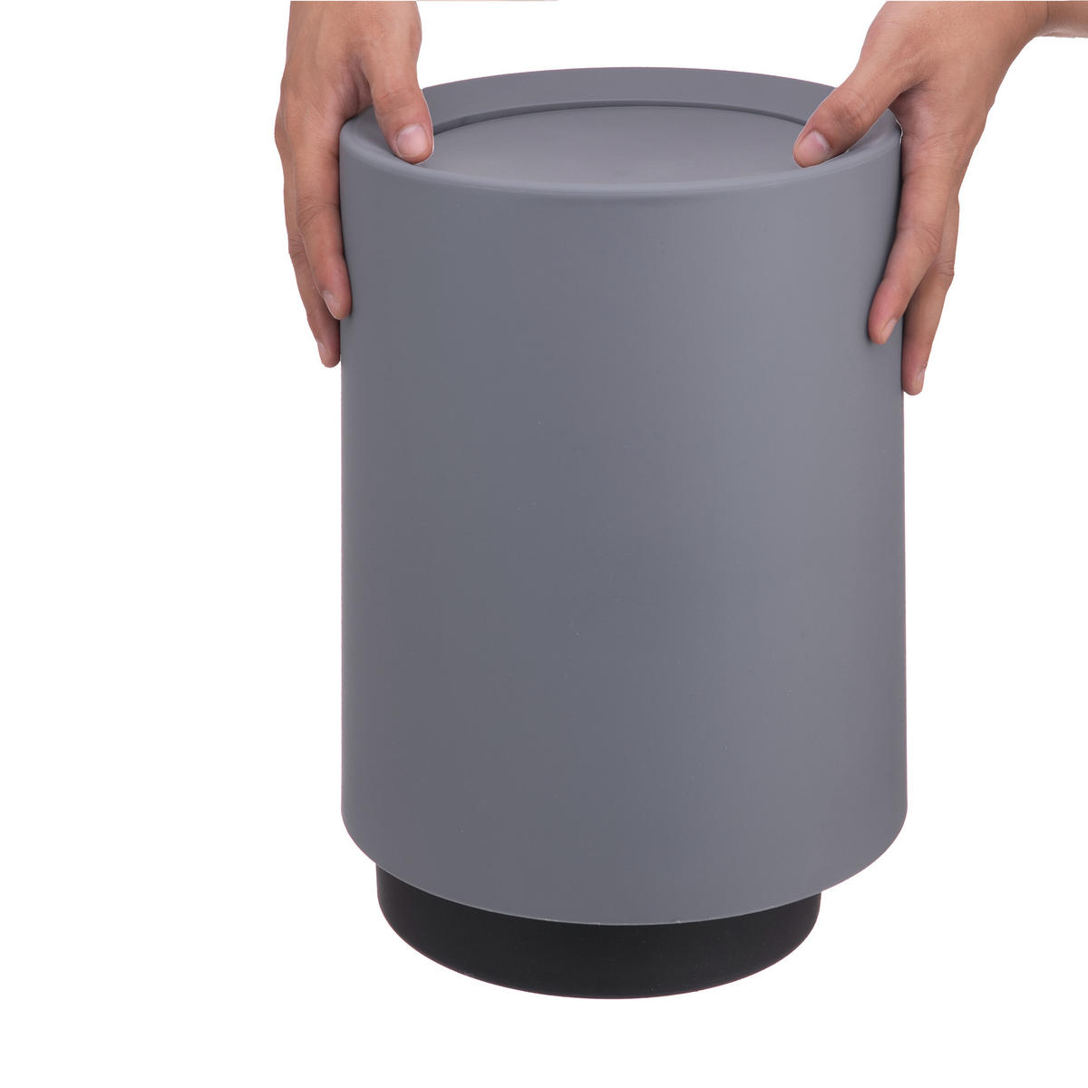 MÜLLEIMER - Anthrazit, Kunststoff (26/31.5/26cm) - Relaxdays