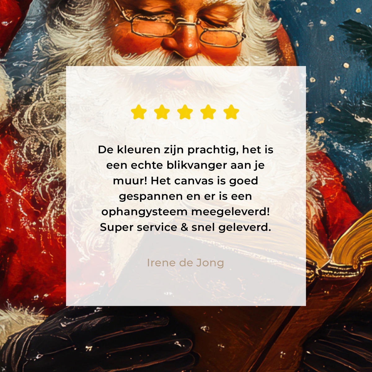 LEINWANDBILD Weihnachtsmann - Weihnachten - Winter - Weihnachtsbaum Deko Wohnzimmer 20x20 cm - Bordeaux, Textil (20/20cm) - MuchoWow