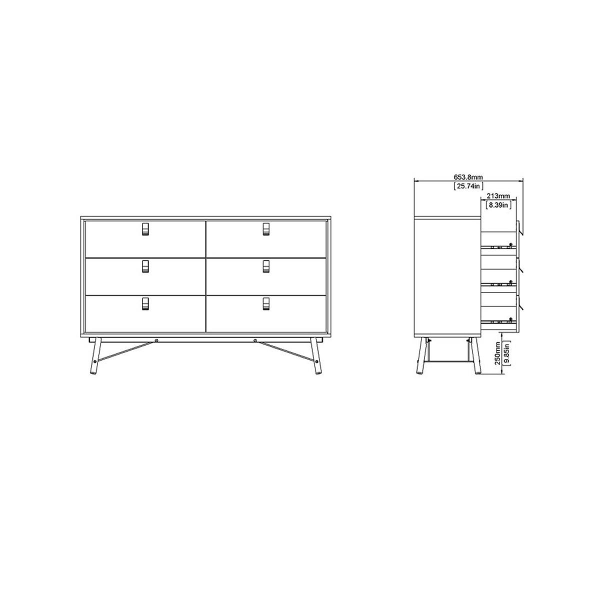 KOMMODE Rye Weiß 150/40/95 cm - Weiß, Holzwerkstoff/Metall (150/95/40cm) - ebuy24