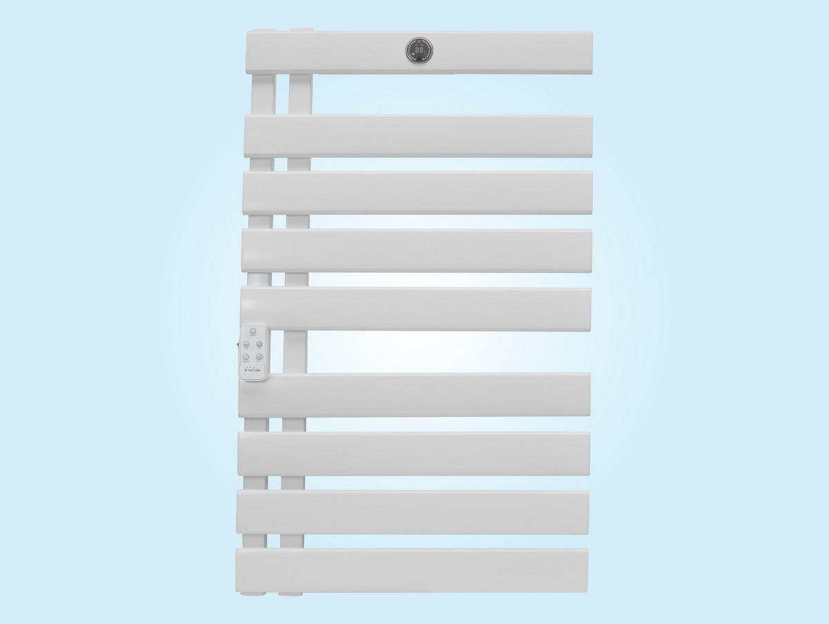 HANDTUCHTROCKNER Weiß mit Elektrosystem und Wandhalterung 500 W - Weiß, Metall (55/91/6cm) - Purline